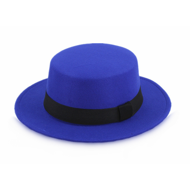 Hats Caps European Woolen 9 Colours Gentleman Women Men Ladies Fedoras Solid Top Fowler Jazz: 9