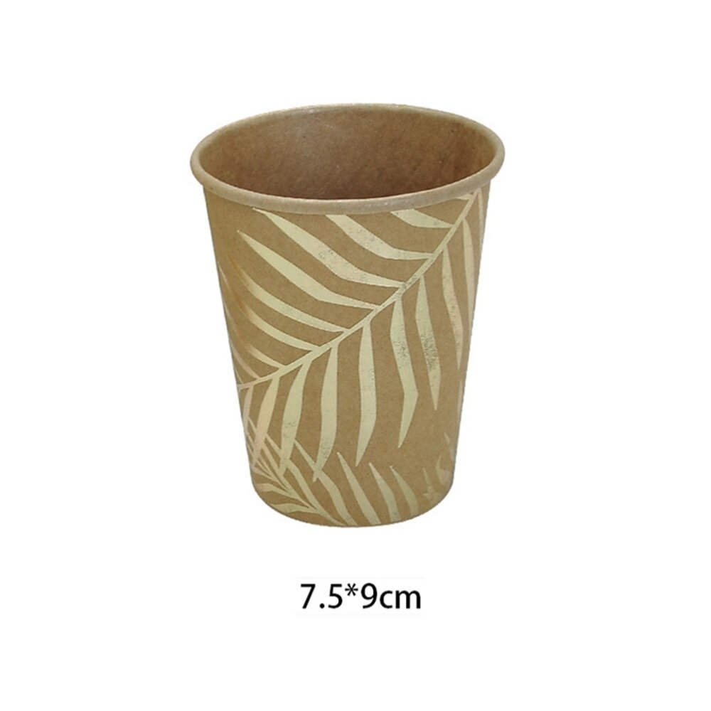 Tasse de papier de feuille de palmier jetable pratique de de tasse de papier de 8 pièces pour le magasin à la maison de partie