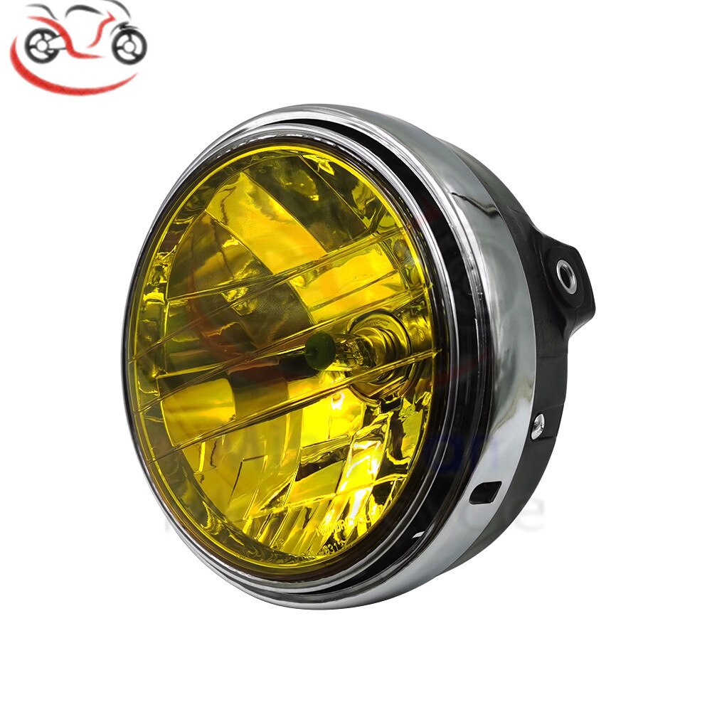 Motorrad Scheinwerfer Scheinwerfer Kopf Licht Für HONDA Hornet CB400 CB500 CB600 CB1300 VTR250 CB250 VTEC400 CB VTEC 400 Lampe: YELLOW