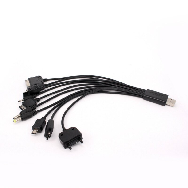 Multifunksjon 10 in1 bærbar usb-ladekabel usb-dataoverføringskabel universal multipin-kabel for samsung lg sony