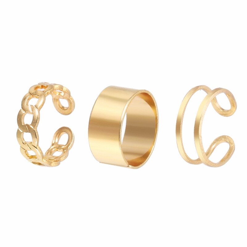 5 Stks/set Mode Imitatie Parel Ringen Voor Vrouwen Goud Kleur Ronde Wave Geometrische Ringen Set Wedding Party Sieraden Nieuw: KM727