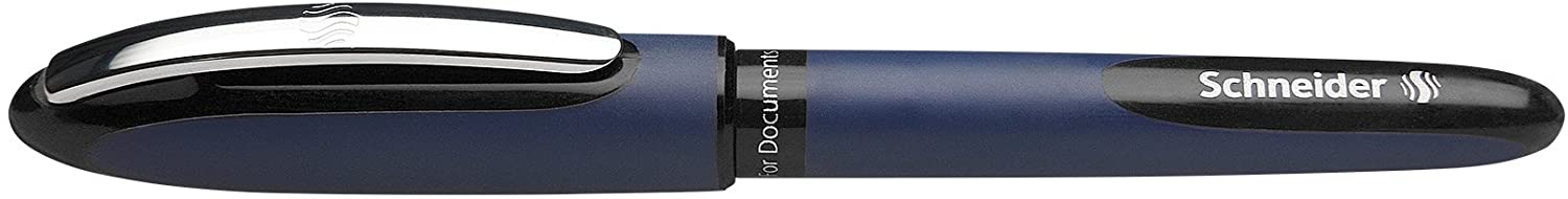 Schneider in One Business Rollerball Pen 0.6mm, Black /Blue Ink, Signature Pen, Box of 10