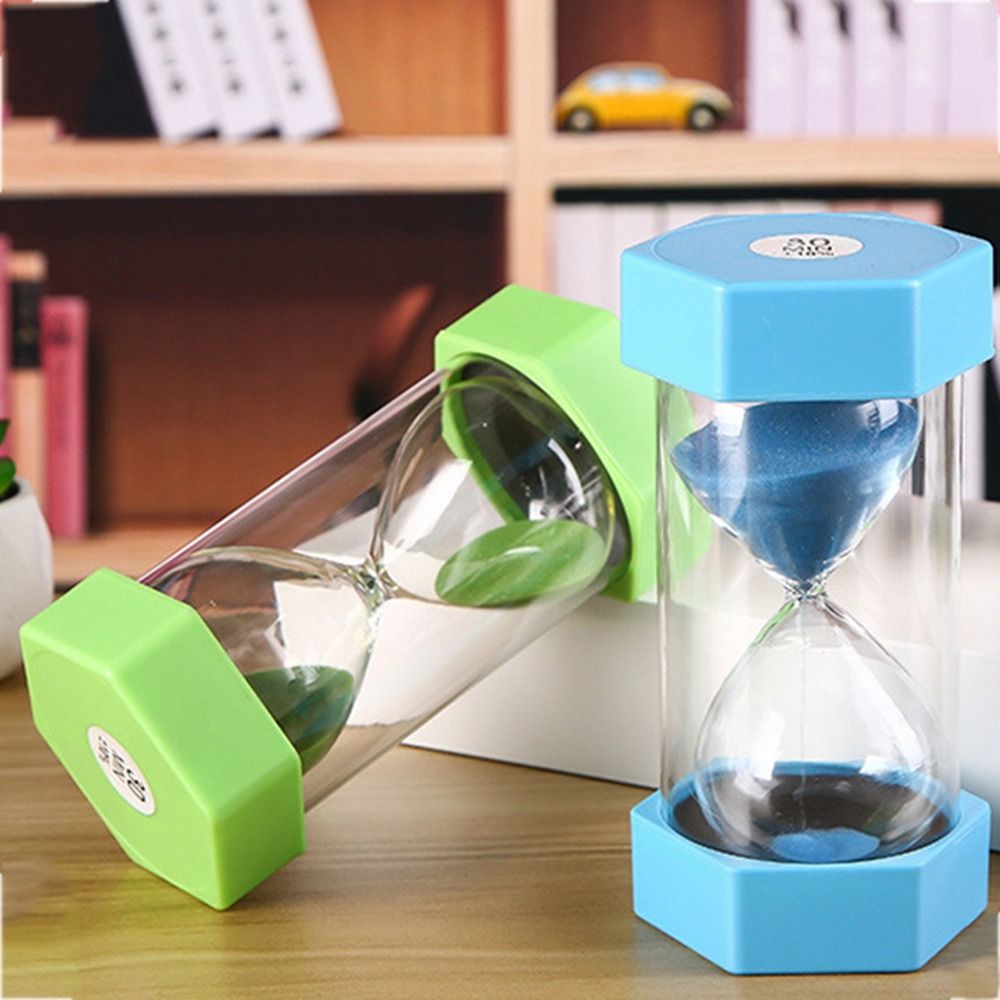 Minuterie de douche rotative pour étudiants, ornement de bureau, bouteille de sable mouvant, sablier hexagonal, horloge de sable, d'anniversaire