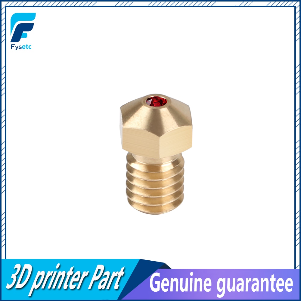 High Temperature E3D Ruby Nozzle V6 1.75mm Nozzles 0.4mm Compatible PETG ABS PET PEEK NYLON Ruby Nozzle For PRUSA I3 MK3/LulzBot