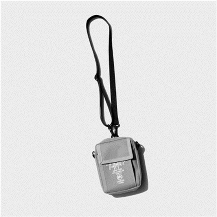 Waterproof Casual Men Shoulder Bag Oxford Letter Crossbody Bags Mini Back Pack Wallet Messenger Bag Men Small Travel Pouch: gray