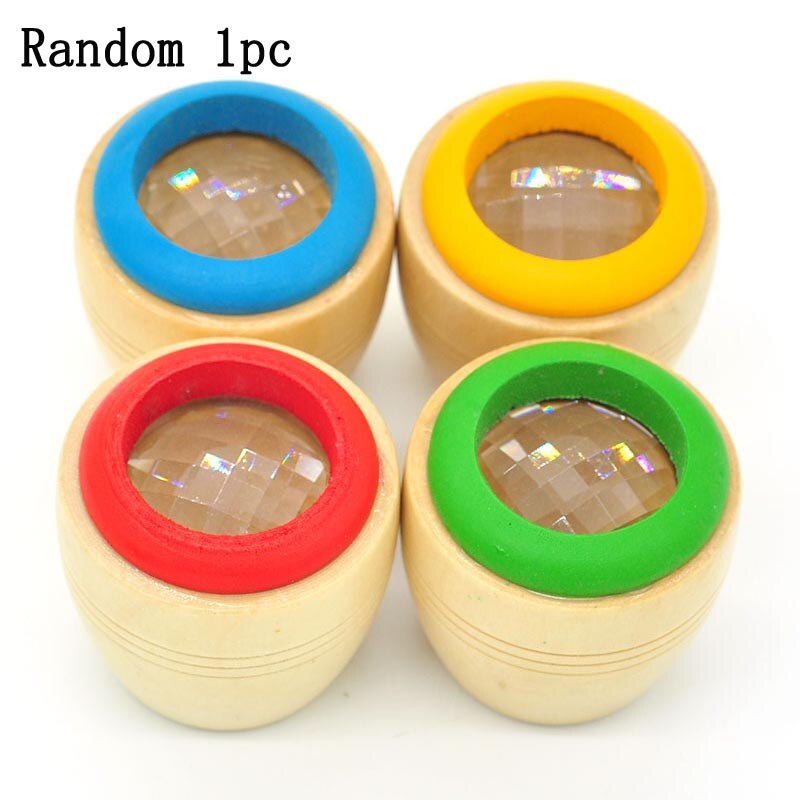 Houten Magische Caleidoscoop Kinderen Speelgoed Multi Prisma Magic Rainbow Speelgoed Bee Eye Effect Kleurrijke Spannende Educatief Speelgoed: Default Title