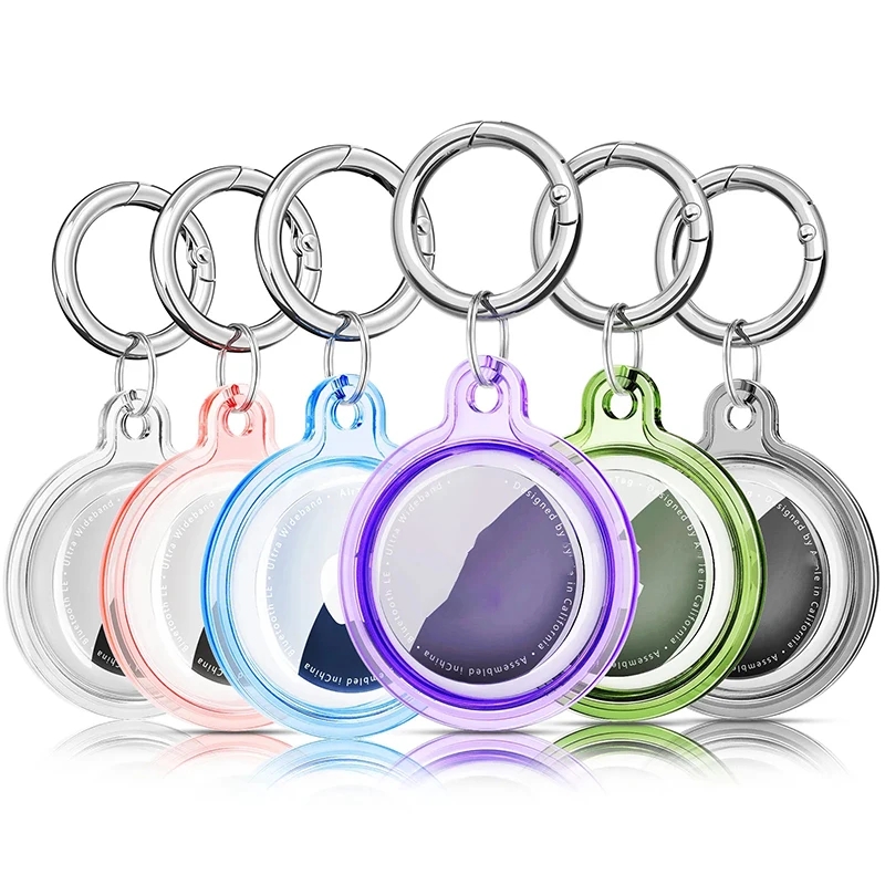 Zachte hoes voor Apple Airtag Waterdichte anti-verloren sleutelhangerhouder Sleutels Tracker Beschermende volledige hoes