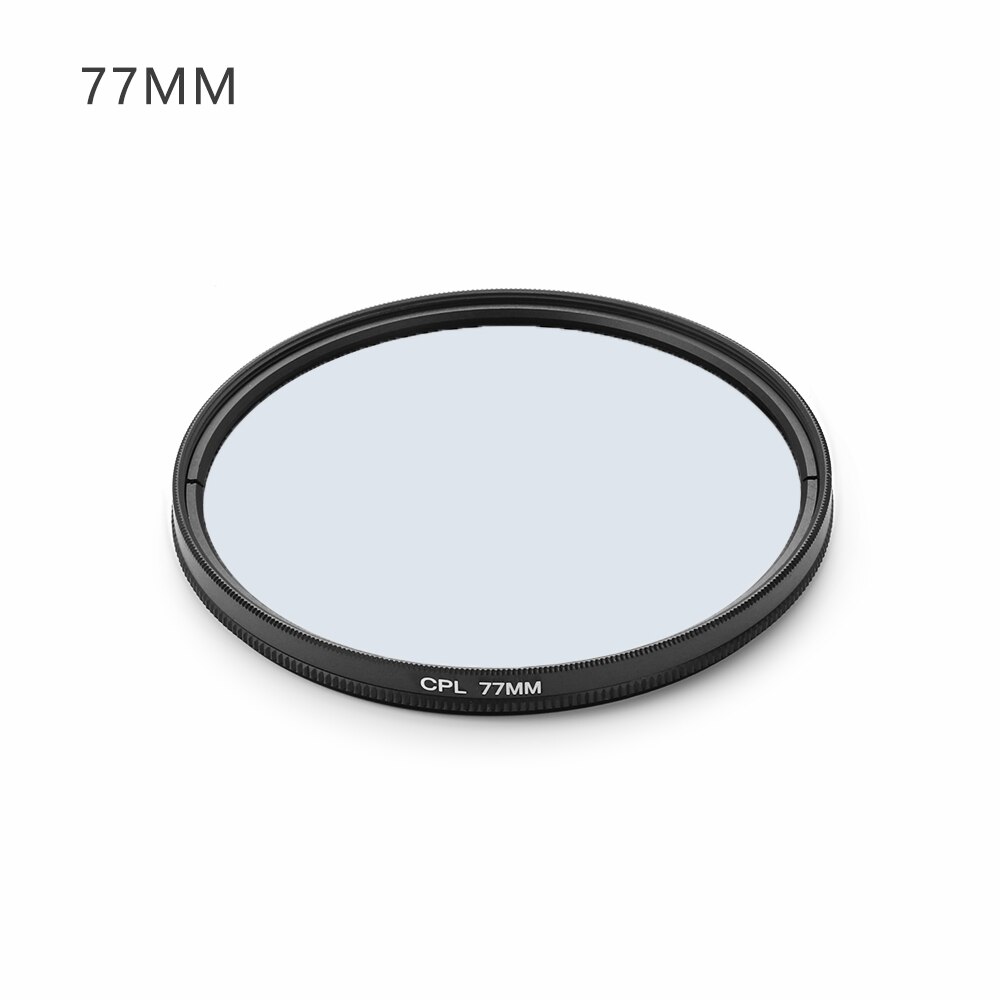 Camera Accessories For Canon Nikon DSLR Camera Lens Polarizing CPL Filter 37/49/52/55/58/62/67/72/77/82mm: 77MM