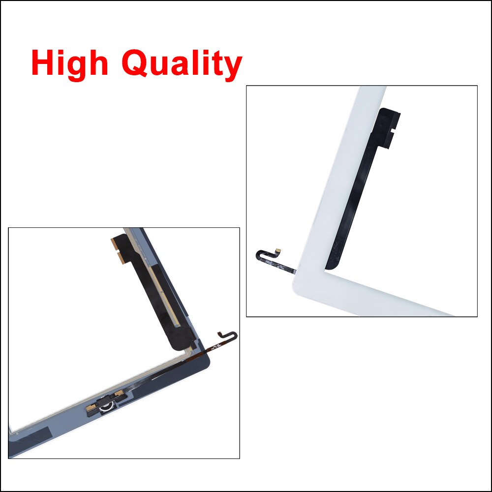 Touch Screen For iPad 4 A1458 A1459 A1460 Digitizer Panel With Home button and camera holder+ Middle Frame+Tools+Tempered Glass