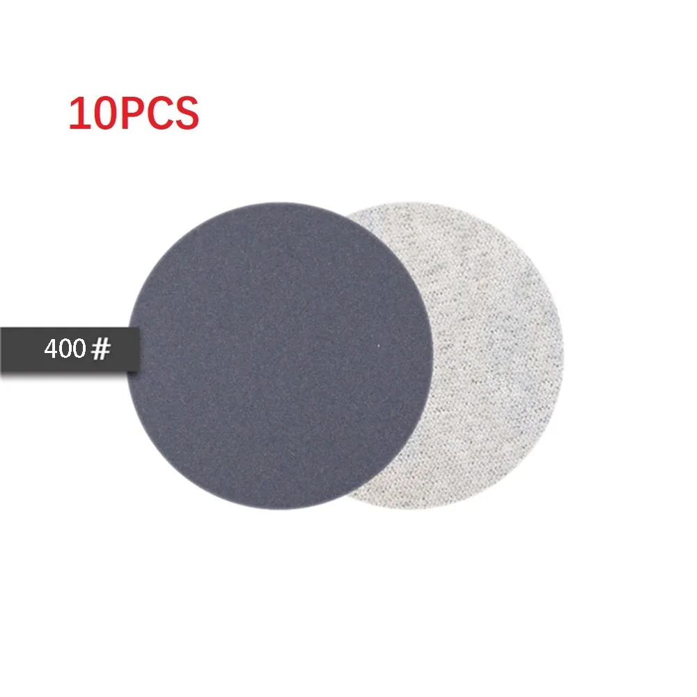 Papel de lija de agua/seca, disco de lijado de gancho y bucle de 3 pulgadas y 75mm, herramientas abrasivas de papel de arena de grano 240-10000, 10 Uds.: Naranja