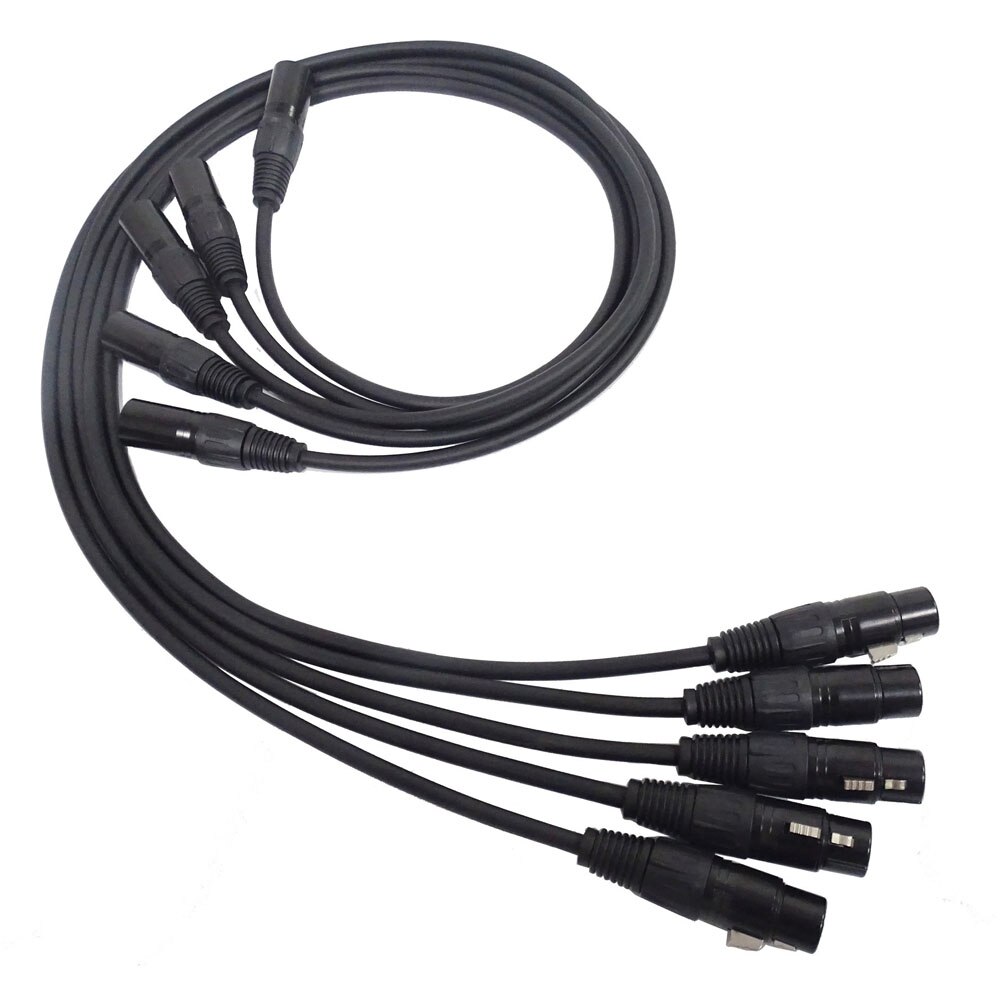Metal Plug 3-Pin Signal DMX Cable DMX512 Stage Lighting Signal Cable LED Par Light Moving Head Light DJ Equipment 1M Dmx Cable