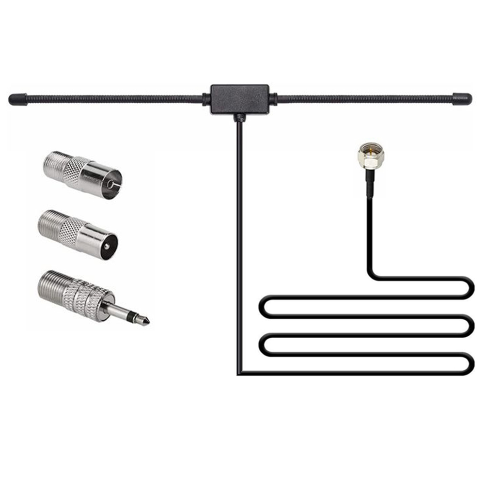 Hidden Adhesive Mount AM FM Radio Antenna F Female Head To TV 3.5 Mono FM Sheep Horn Antenna for Car FM TV Radio Station: Default Title