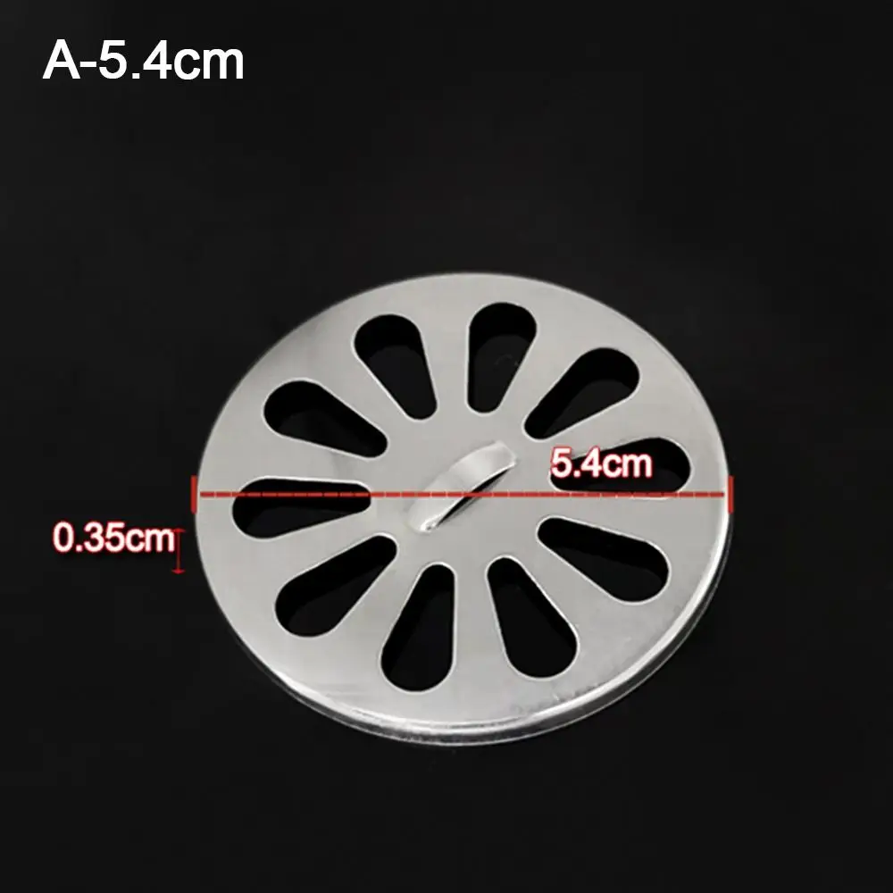 5 pz/impostato 4CM/5.4CM/6.5CM/7CM/7.5CM coperchio di scarico a pavimento in acciaio inossidabile filtro di scarico doccia rotondo anti-intasamento per bagno: giallo