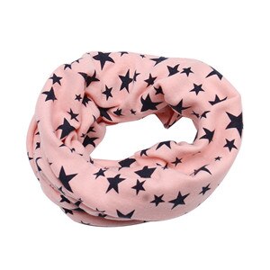 Barn halsduk snood utomhus hals varmare halsduk höst vinter söt lång varm stjärna ring halsduk för barn: Rosa