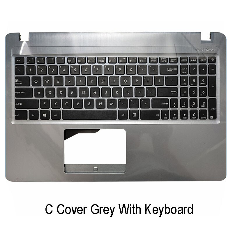 Laptop Lcd Back Cover Voor Asus X540U X540L A540U R540U FL5700 VM520U Front Bezel/Scharnieren/Palmrest/bottom Case Abcd Cover: C Cover Grey