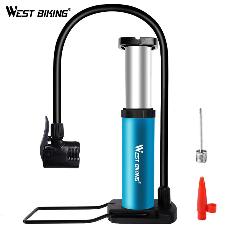 West Fietsen Fiets Pomp Aluminium Mtb Mountainbike Inflator Voet Fietsen Tire Luchtpomp Presta Schraderventiel Fiets Pomp