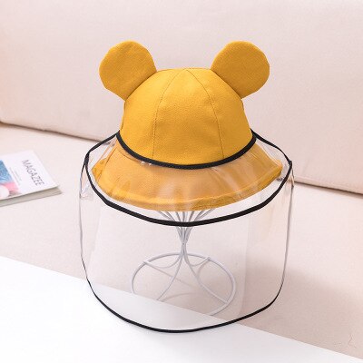 Gorros protectores de oso de seguridad para bebés y niños con protector transparente antigotículas, Anti-Saliva, a prueba de salpicaduras y a prueba de polvo para todo el rostro