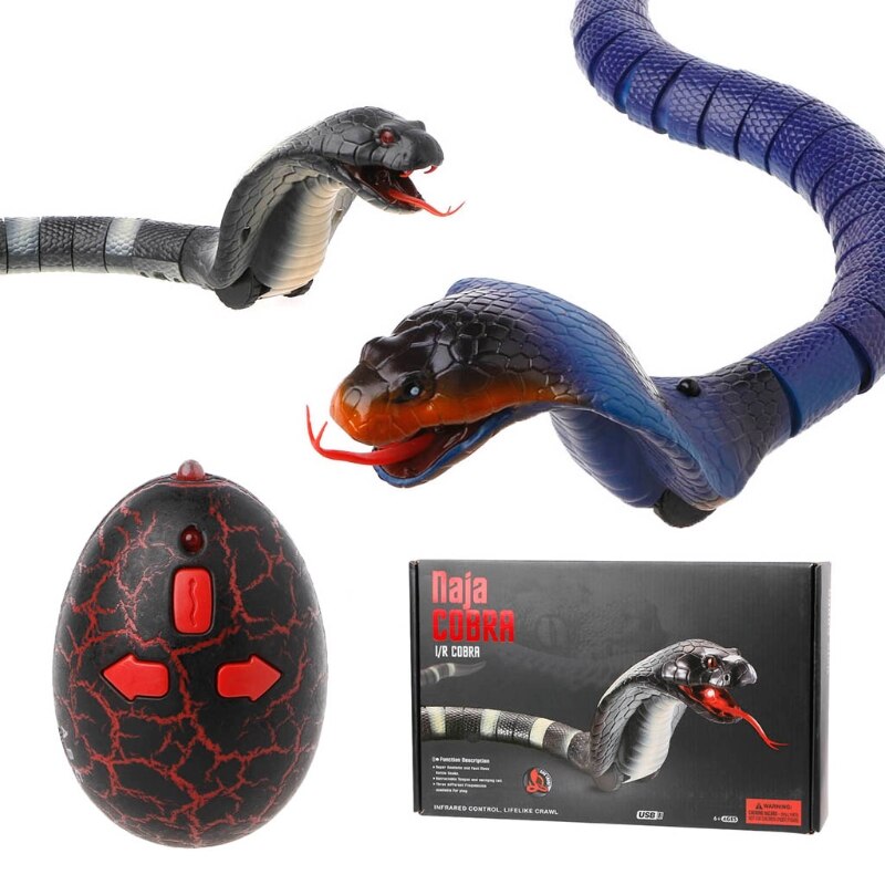 Newly Popular Control Snake Toy Cobra With Retractable Tongue Swinging Tail Doll