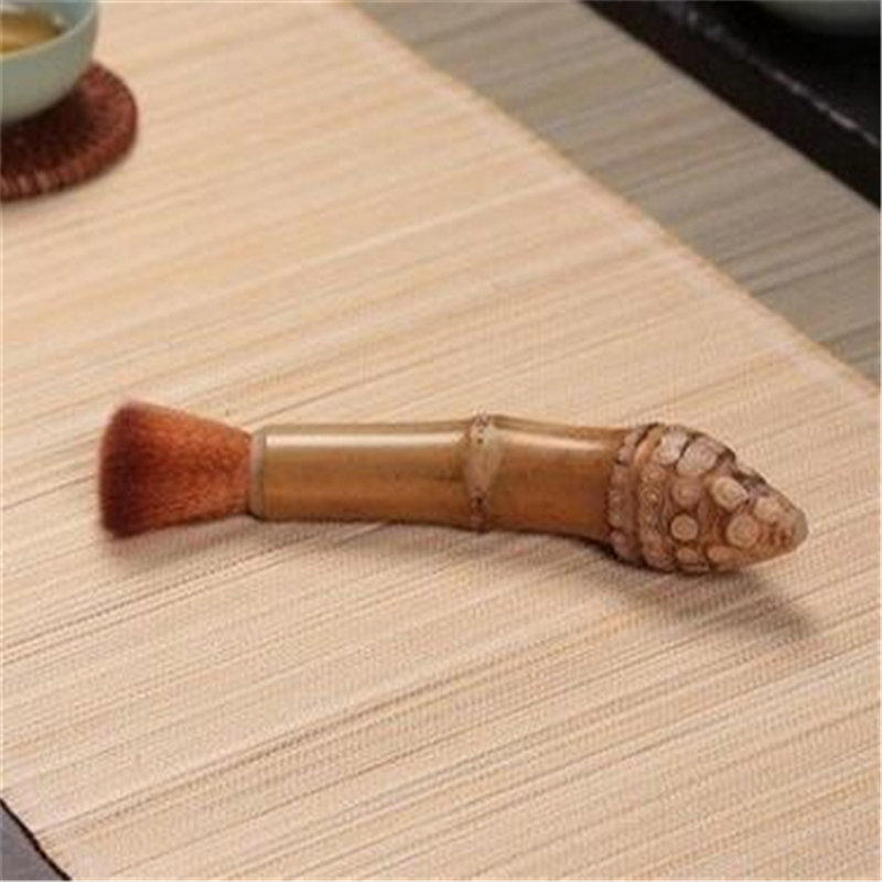 Bamboe Wortel Thee Lepel Handgemaakte Vietnamese Rotan Pot Cover Theeceremonie Onderdelen Folk Ambachten Kung Fu Thee Borstel