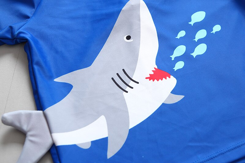 1 ~ 9y jongens surfpak upf 50+  jongens zwempak voor peuters haaienprint surfpak jongens zwemkleding -sw392