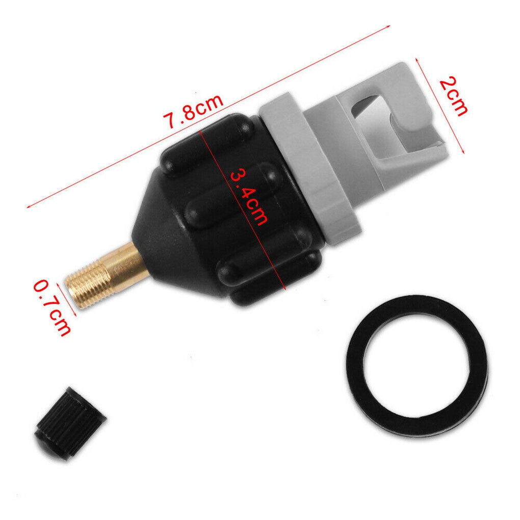 Black Durable Air Valve Adaptor Wear-resistant Rowing Boat Air Valve Adaptor Nylon Kayak Inflatable Pump Adapter for Board