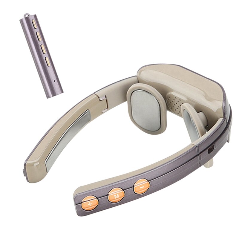 USB Cervical Spine Massager with Heating Function,Wireless Remote Control Folding Pulse Shoulder and Neck Massager: Dark Green