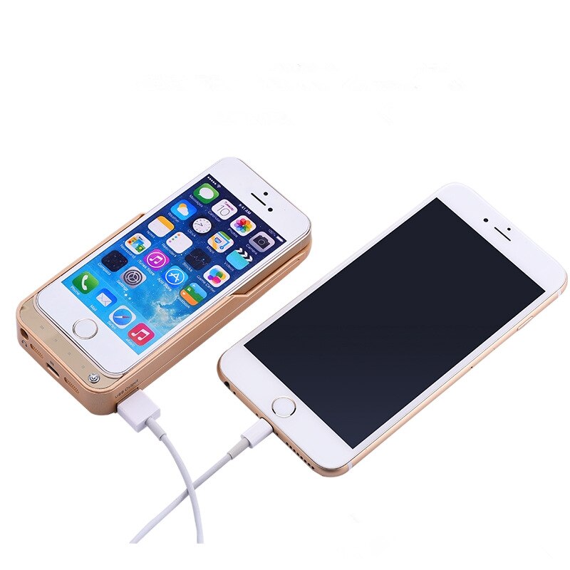 4200mAh caja portátil del Banco de la energía para iPhone 5 y 5s SE caja de la batería externa cargador de la batería cubierta de la batería de reserva