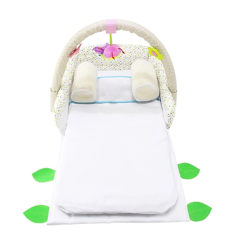 Multifunktionel krybbe bærbar sammenklappelig seng mellembed nyfødt lille vildtseng
