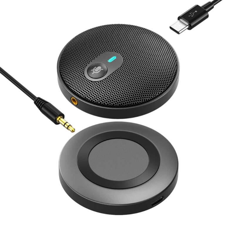 Conference Microphone Omnidirectional PC Computer Condenser Mic for Meeting