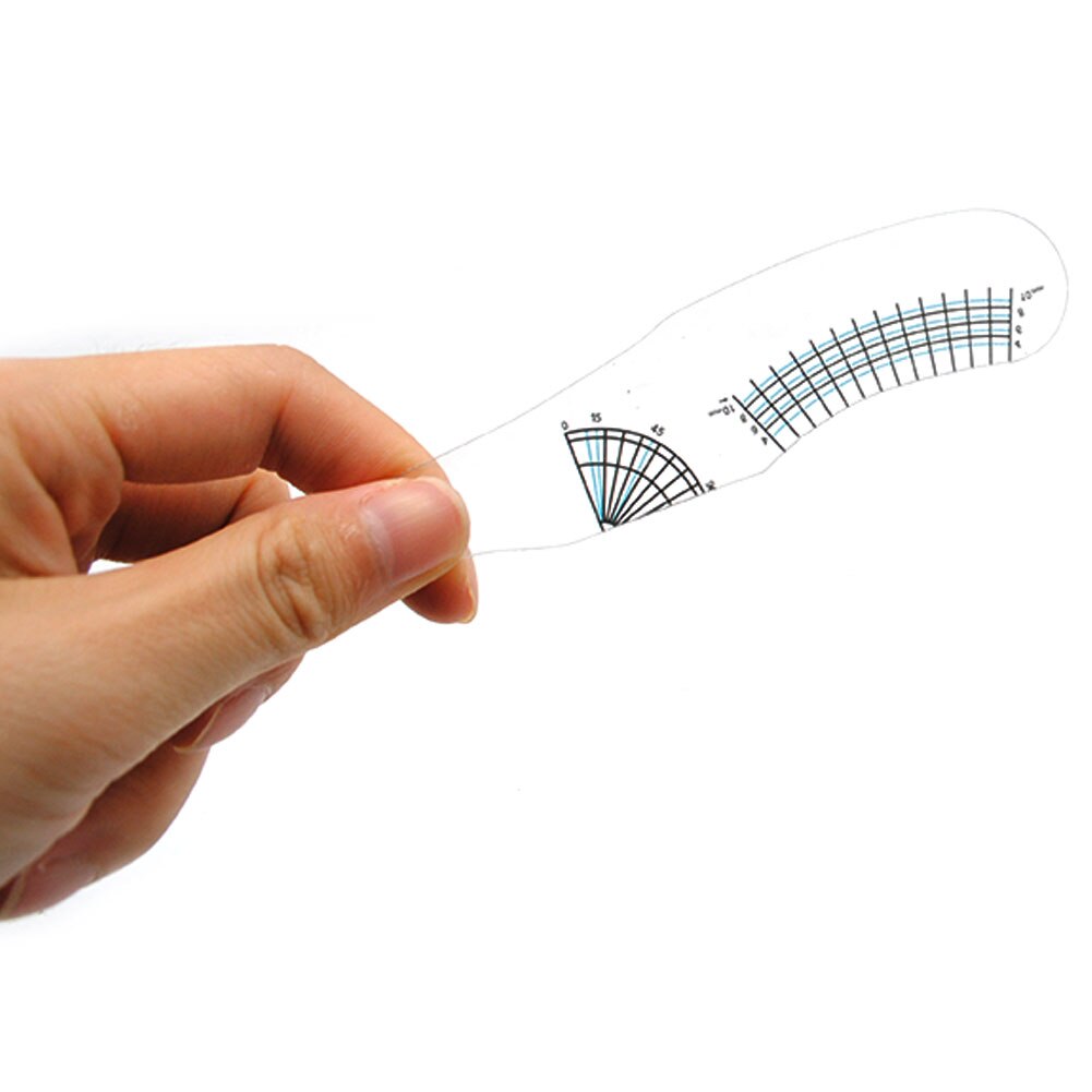 Reusable Curling Degree Measuring Makeup Tool Styling Penciling Eyebrow Portable Positioning Setting Eyelash Ruler