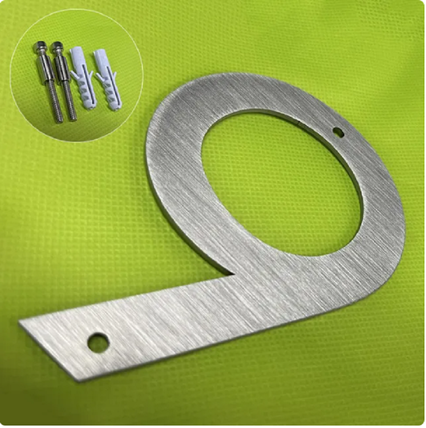 Señales de dirección de acero inoxidable para exteriores, placas de puerta de Metal flotantes grandes de 8 ", números de casa, patio de jardín, placas de nombre de calle, 150mm/200mm