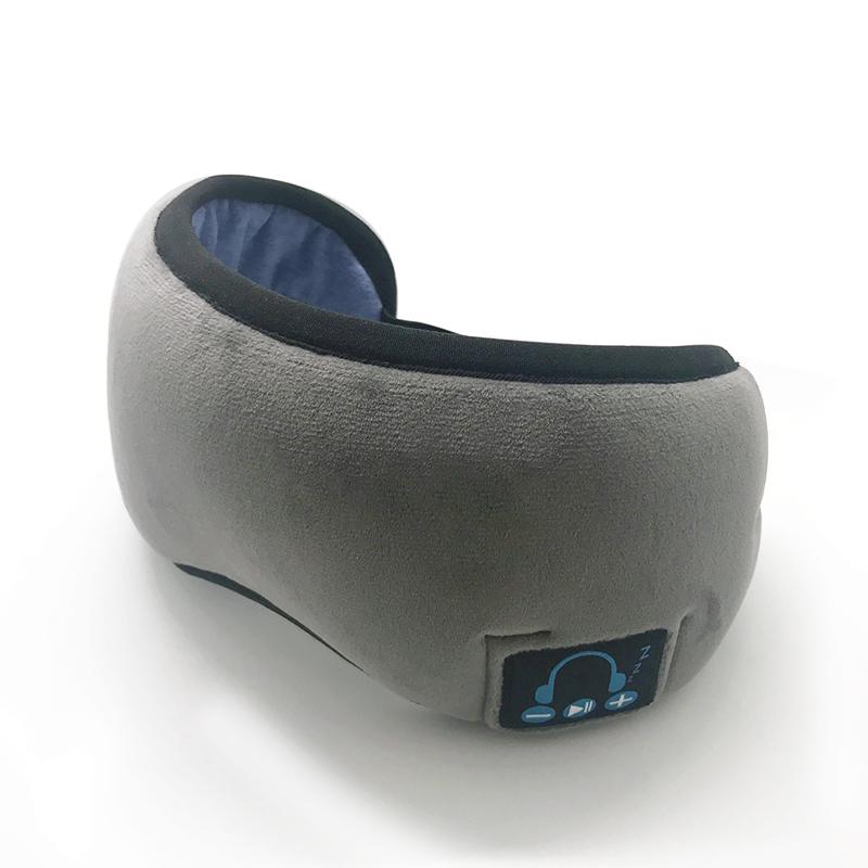 Sove hovedtelefon bluetooth søvnmaske trådløs søvnmaske øretelefon rejse øjenskygger med indbyggede højttalere mikrofon håndfri  d25: Grå