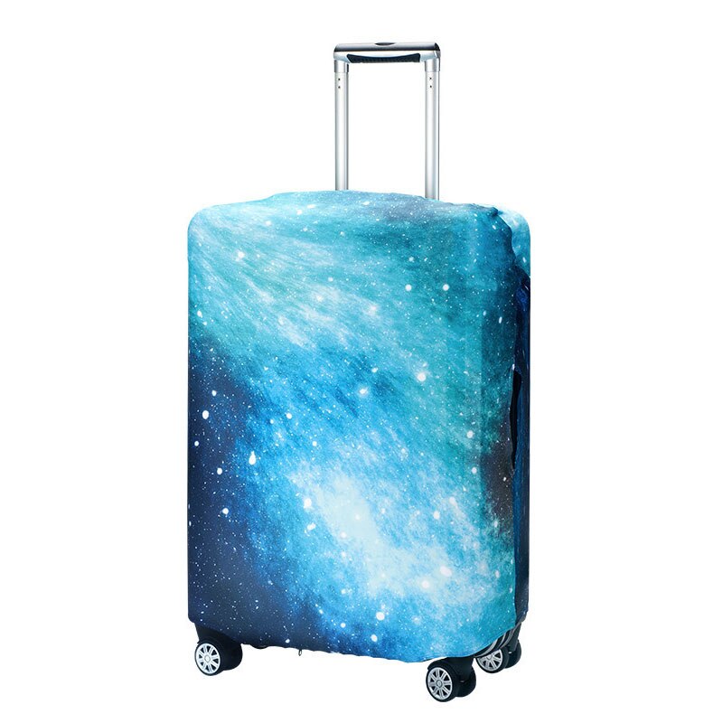 REREKAXI Star Sky 3D Print Travel Luggage Trolley Elastic Protective Cover for Trunk Case Apply to 18''-32'' Suitcase Cover: Blue Star sky / XL