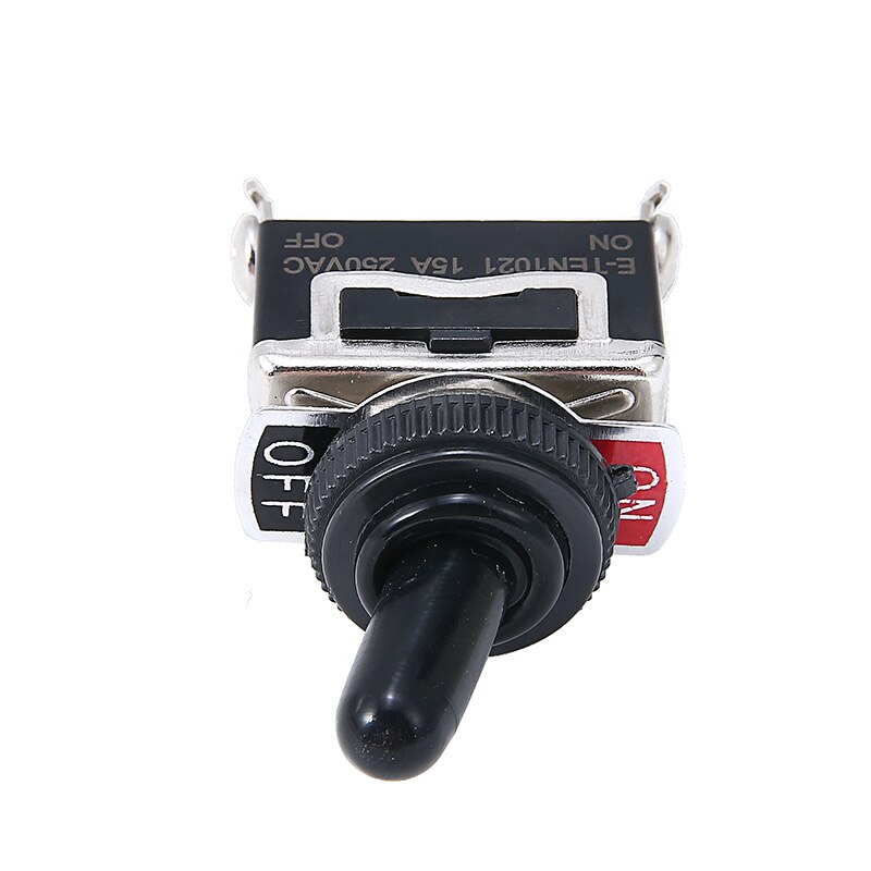 Durable Miniature SPST Toggle Switch 12V Small Heavy Duty On Off Toggle Flick Switch with Waterproof Cover for Switching Circuit