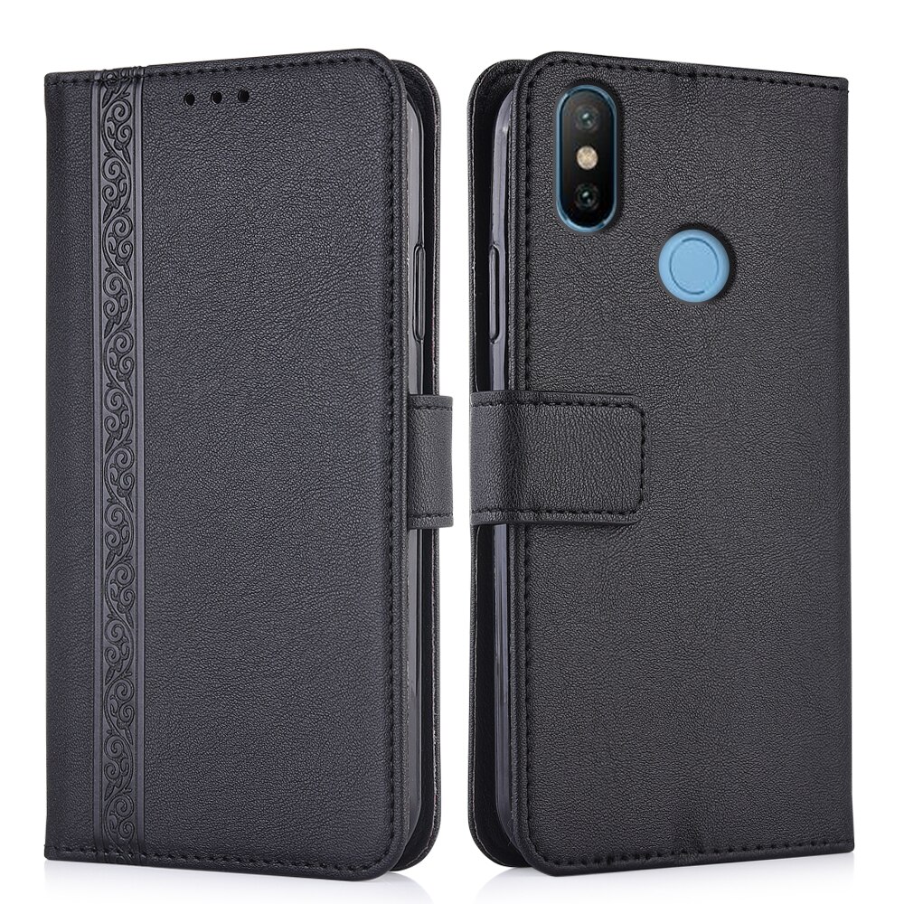 Per Xiaomi Redmi S2 S 2 custodia Cover per On RedmiS 2 Y 2 Cover Xiaomi Phone Bag per Redmi S2 Y 2 RedmiS2 custodia a portafoglio in pelle: MY-Dark Grey