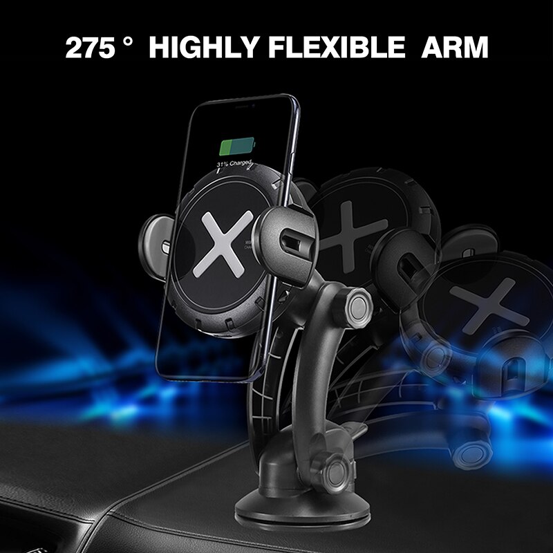 Qi 15W Draadloze Oplader Bracket Telefoon Houder Voor Auto Auto Universele Smart Sensor Mount Zwaartekracht Vastklemmen Snel Opladen: Default Title