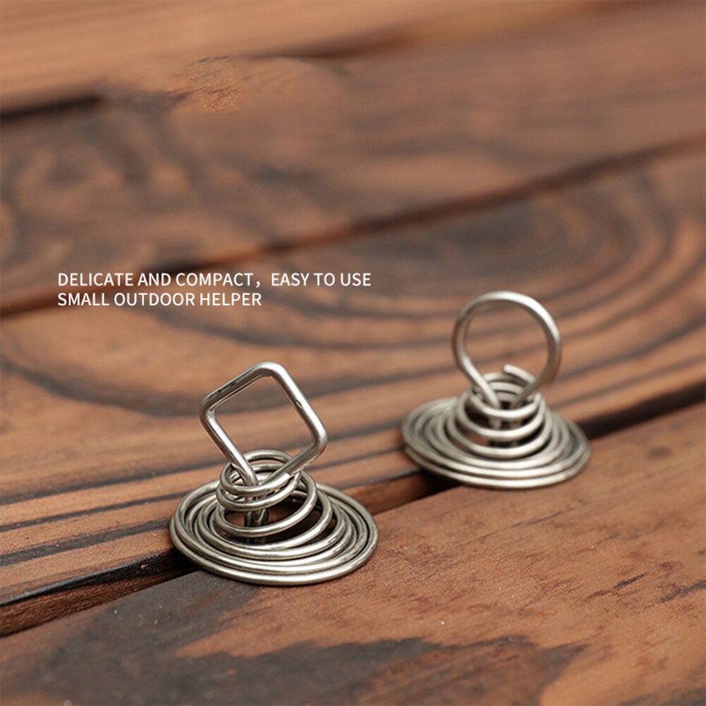 10 stück spiralförmige, federnde oktopus-heringe mit karabinerhaken, seilschnalle, zelthaken, brettheringe für camping und wandern