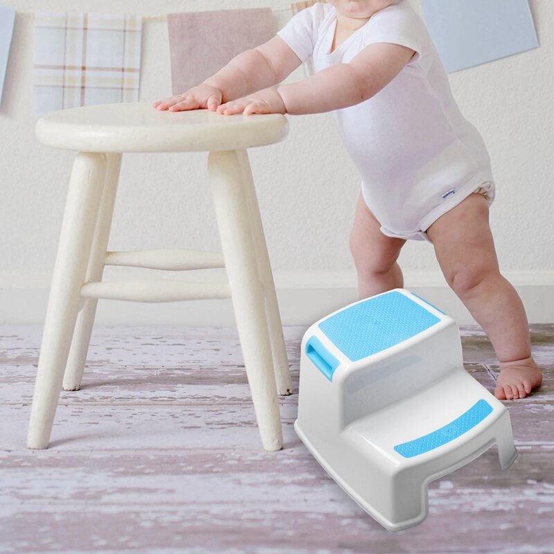 2 Step Stool for Kids - Childrens,Toddler Stool with Slip Resistant Soft Grip for Safety As Bathroom Toilet Potty Training Stool
