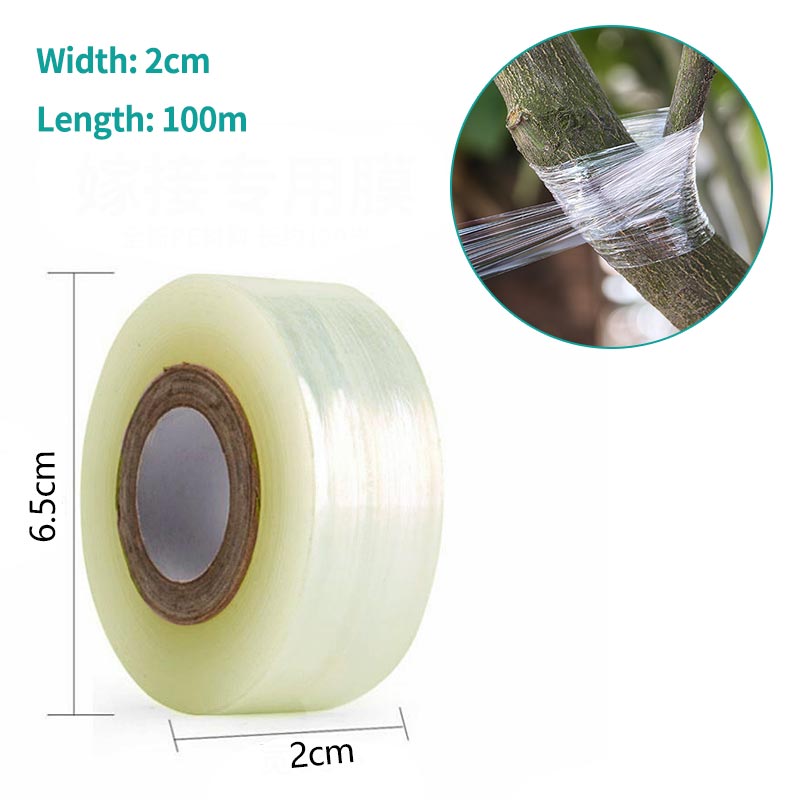 Taśma rolkowa Parafilm przycinanie Strecth szczep przyszczepów bariera florystyczna Pruner Roślina drzewo owocowe Szkółka wilgotność Ogród naprawa Seedle: Beżowy