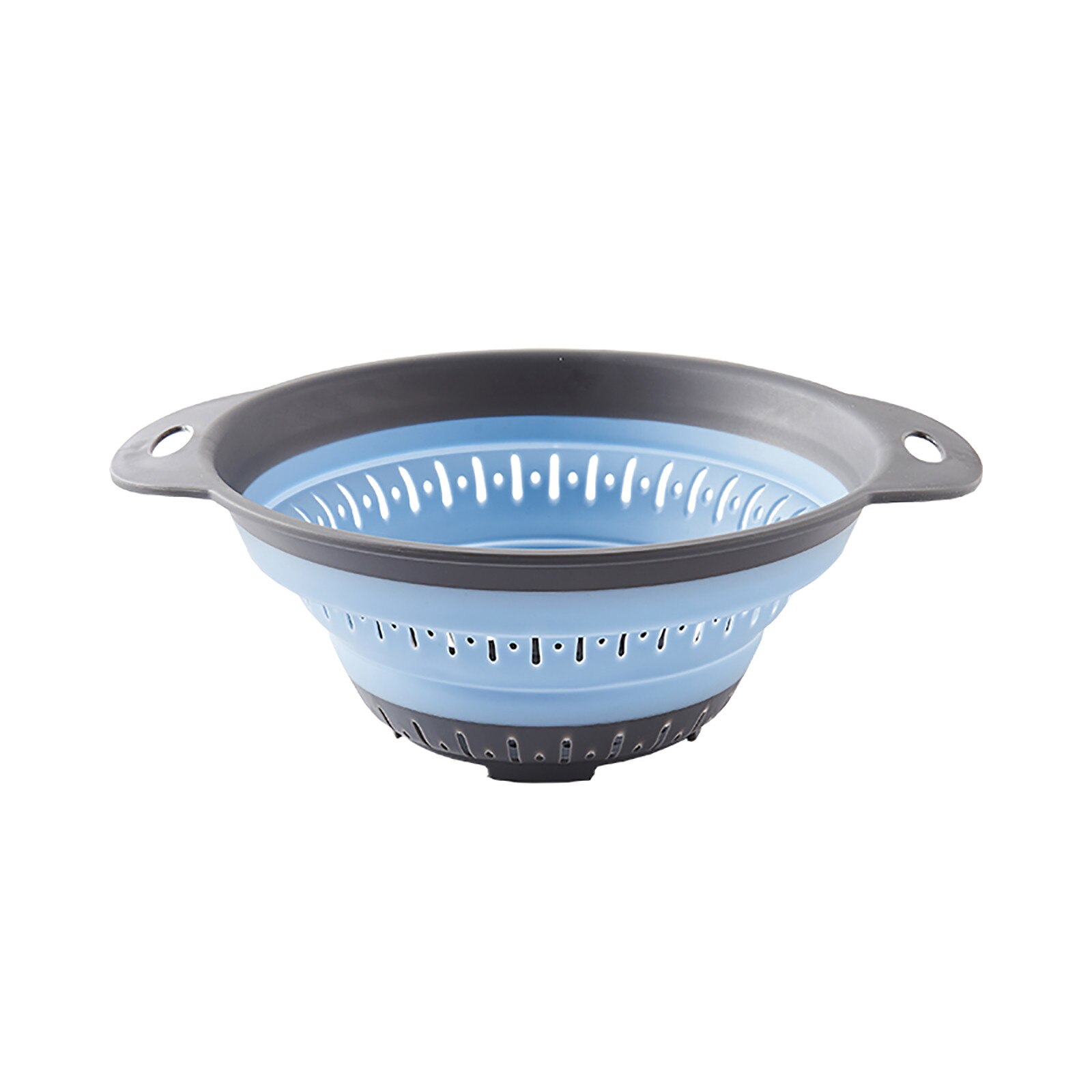 Vegatable Basket Collapsible Colander Strainer with Plastic Handles Foldable Storage Basket Kitchen Gadgets Tool Складная посуда: BLUE