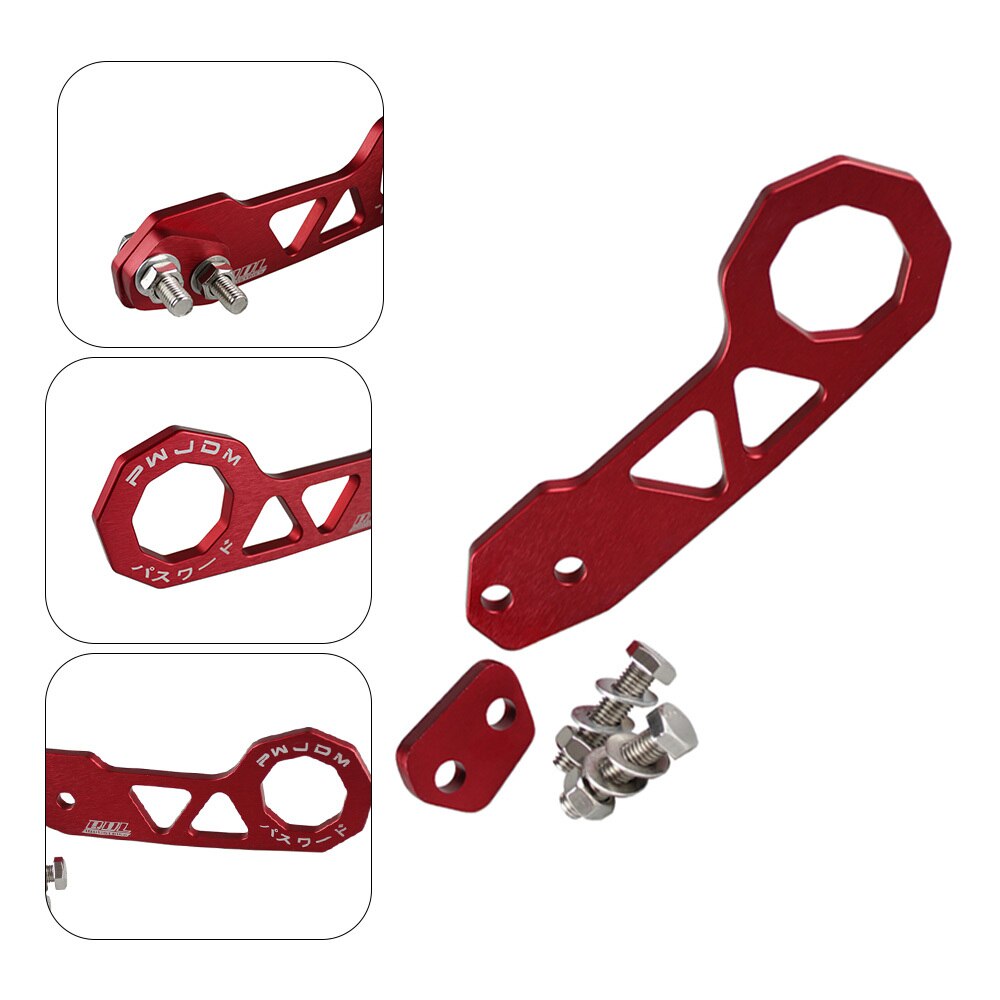 Universal Aluminum Alloy Car Auto Rear Bumper Trailer Hook Towing Tools for JDM Quick Deliver