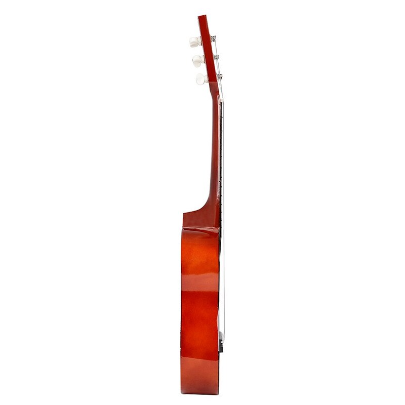 Guitarra IRIN acústica de tilo de 25 pulgadas 12 trastes 6 cuerdas con púas y cuerdas para niños principiantes Color café