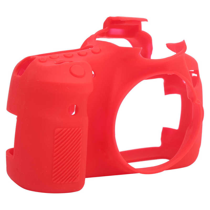 Antislip Slijtvaste Siliconen Camera Cover Soft Slr Protector Case Voor Canon 60D Camera: Red