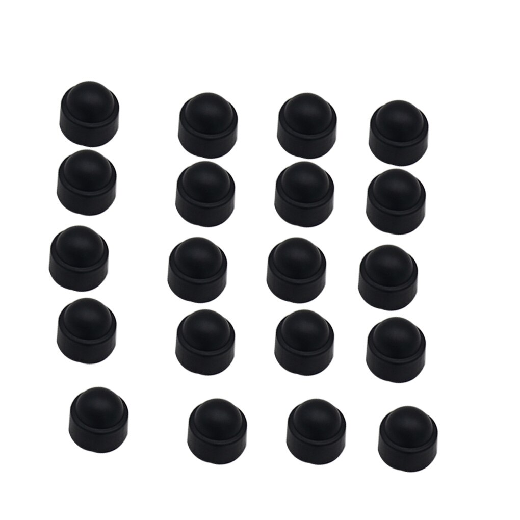 20 sztuk/zestaw M6 czarny kopuła plastikowa nakrętka śrubin czepki ochronne pokrywa z łbem sześciokątnym śrubin sześciokątne praktyczne narzędzie: 4