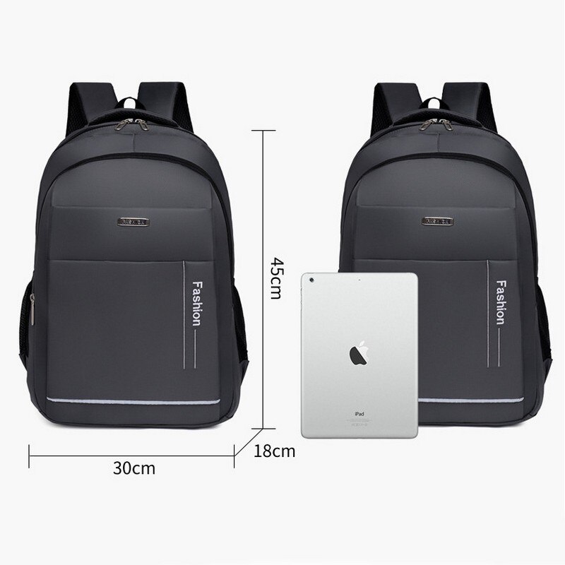 Large Capacity Men Backpack for Laptop 15.6 Inch Waterproof Nylon Black College Students High School Back Pack Male