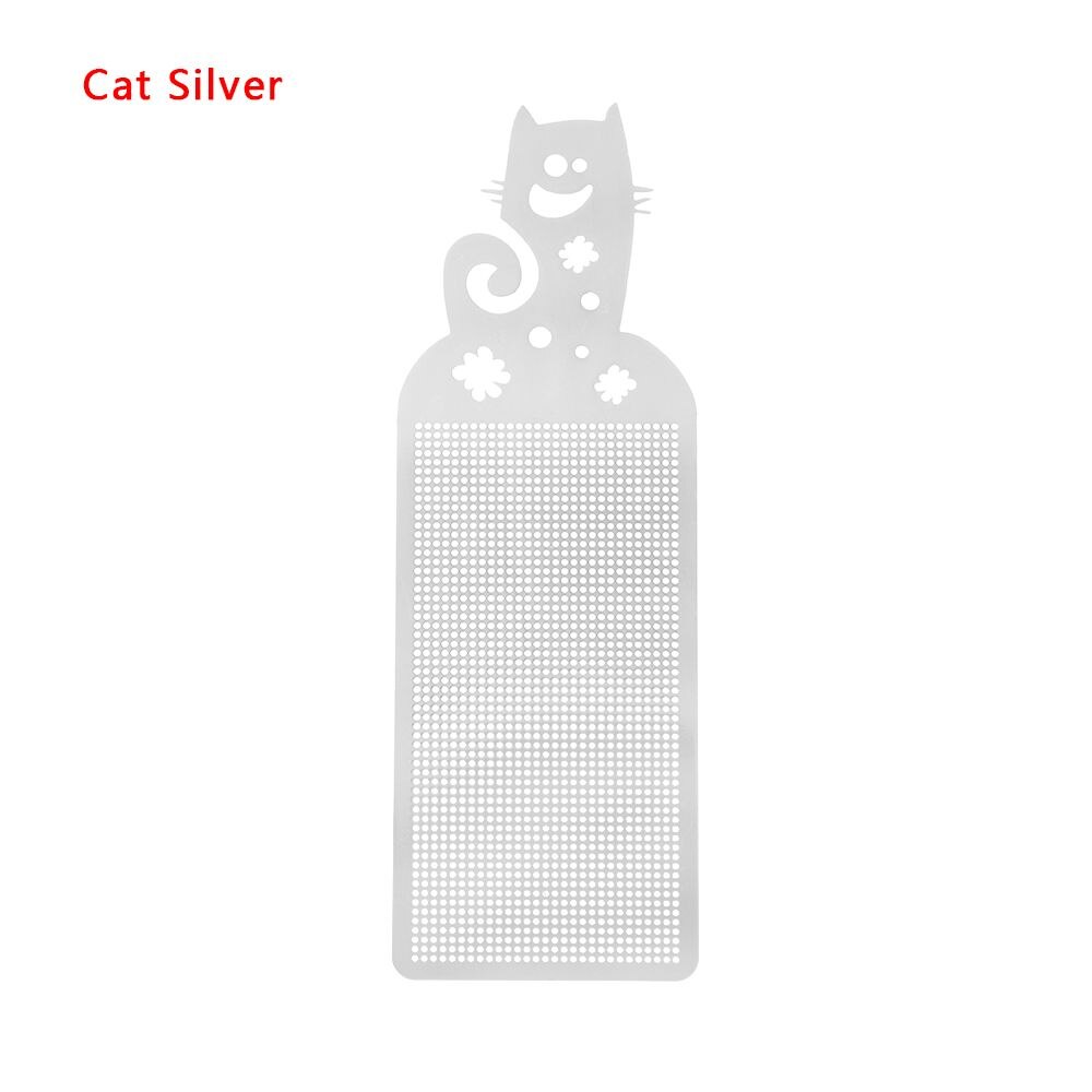 Marcapáginas de punto de cruz para manualidades, accesorios para manualidades con bordado de Metal, herramientas de costura en cruz,: Cat Silver