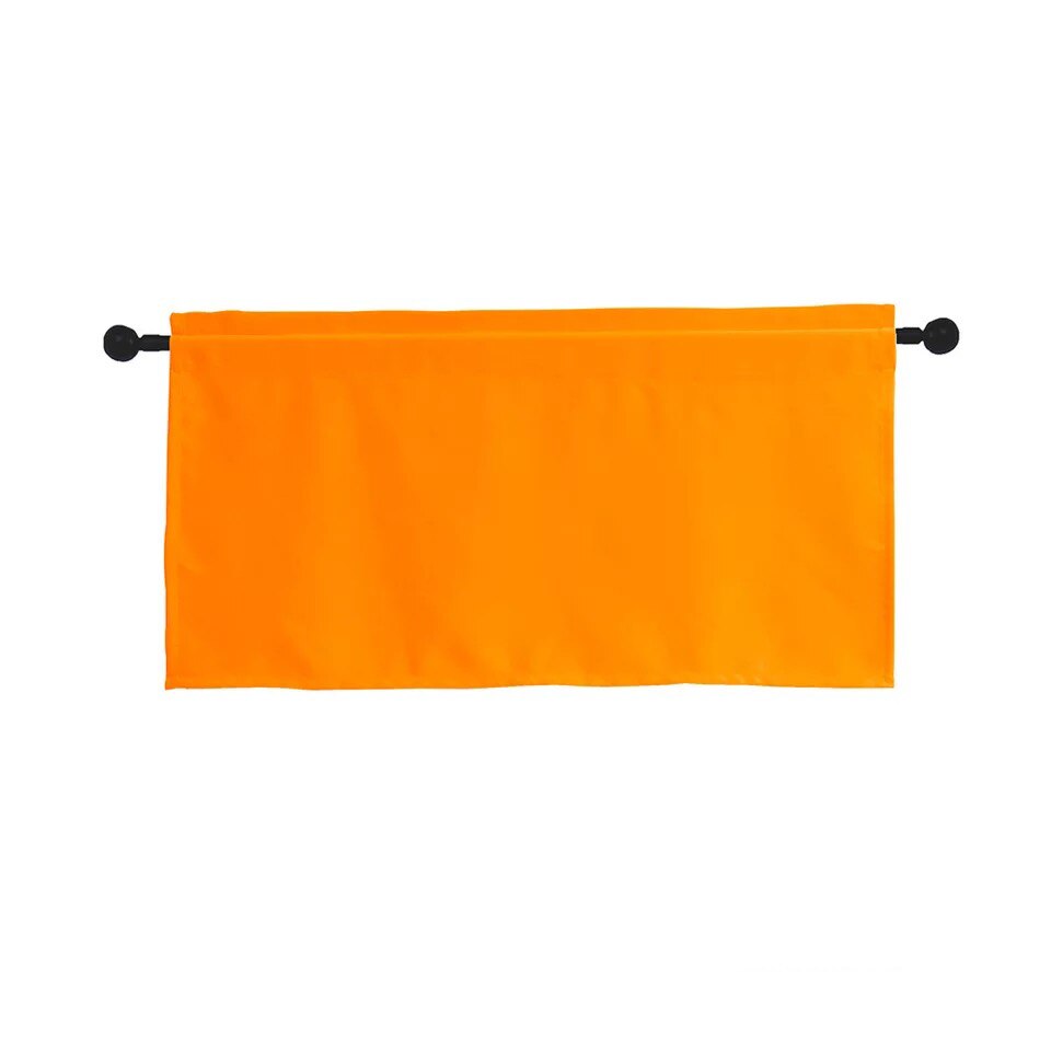 Rideau tête couleur unie tringle style américain ombrage | Petit rideau étude cuisine café rideau court, rideaux de cuisine: Orange / 132x46cm