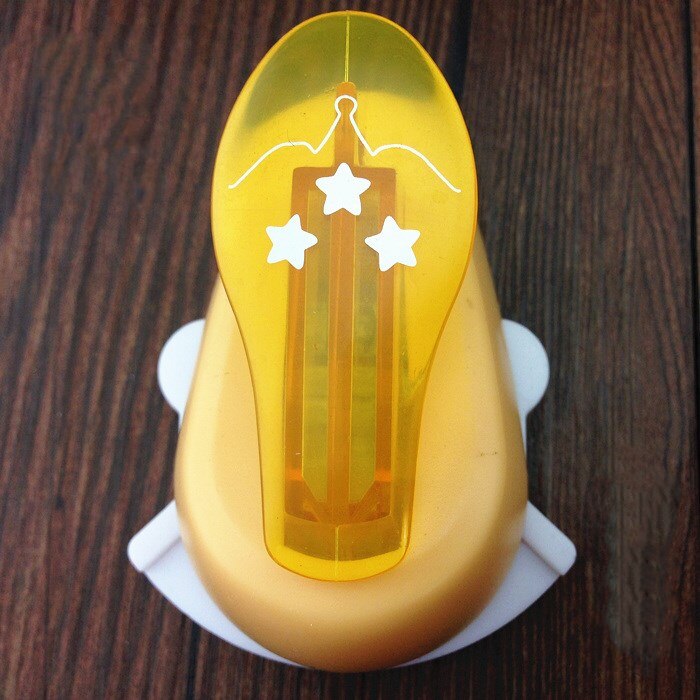 DIY Embossing Machine Scrapbook Puncher Memorial Book Card Right Angle/Lace Flower Puncher Craft Making Tools: Three stars