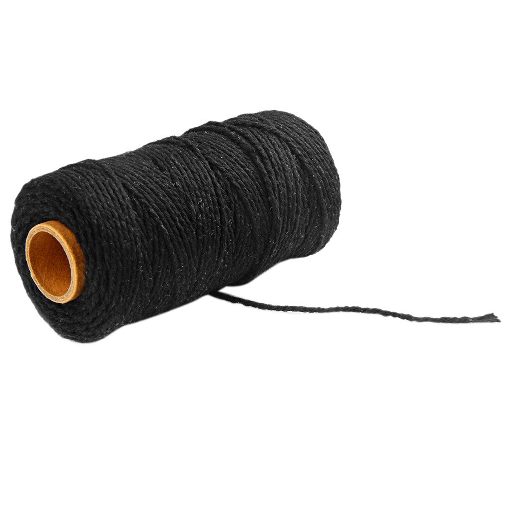 100m Long/100Yard Pure Cotton Twisted Cord Rope Crafts Macrame Artisan String Multicolor Cotton Linen Rope Home Textiles