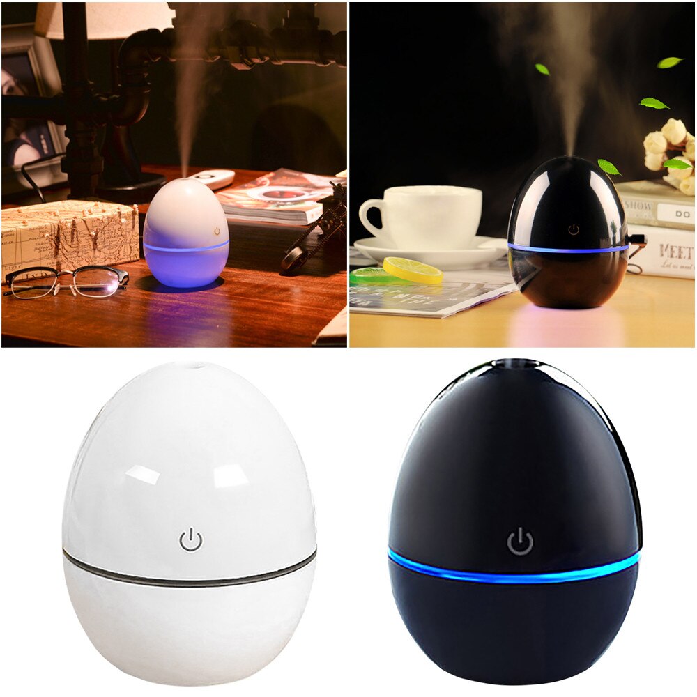 @ Portable Mini Aroma Diffuser Home Usb Air Humidifier Purifier Atomizer Essential Oil Diffuser 200ml Egg Shape Led Night Light